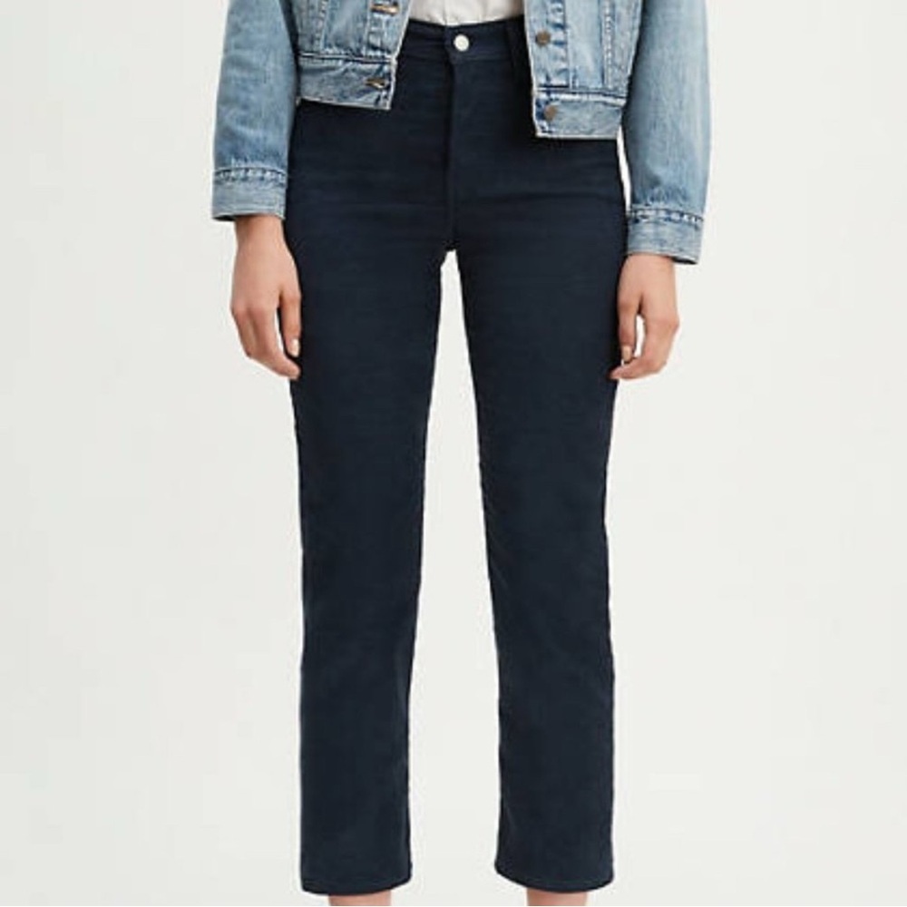 Levi’s Premium Wedgie Straight Corduroy Pants • Sz 27 • Muted Slate Blue - Picture 4 of 13